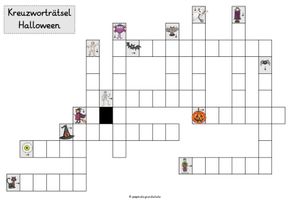 Kreuzworträtsel Halloween – Unterrichtsmaterial im Fach Fachübergreifendes