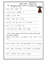 Word Order Arbeitsblatt – Unterrichtsmaterial im Fach Englisch