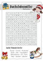 Buchstabengitter "Weihnachten" (+Lösung) – Unterrichtsmaterial im Fach