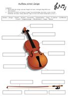 Aufbau und Funktionsweise einer Geige Violine – Unterrichtsmaterial im Fach Musik