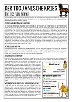 Antikes Griechenland Arbeitsblätter - Der Trojanische Krieg   Fragen und Lösungen ...