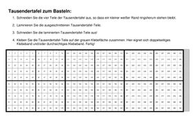 Tausendertafel Zum Ausdrucken Kostenlos : Tausendertafel - McCorkle