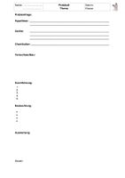 Experimente Protokoll Vorlage Unterrichtsmaterial In Den Fachern Biologie Chemie Physik
