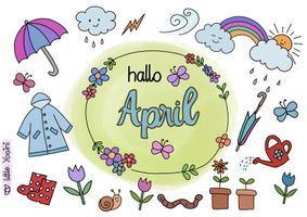 🌦Hallo April 🌷Ausmalbild – Unterrichtsmaterial in den Fächern