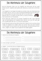 SÄUGETIERE - Lerntheke – Unterrichtsmaterial im Fach Biologie