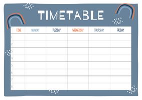 Timetable // PDF // Word File – Unterrichtsmaterial im Fach Fachübergreifendes