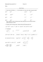 Rechenaufgaben zur Potenzrechnung – Unterrichtsmaterial im Fach Mathematik