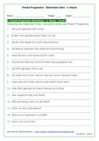 Present Progressive Übungen mit Lösungen für die 6. Klasse - Übersetzen üben