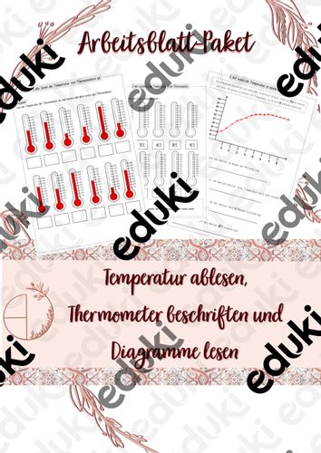 AB Temperatur ablesen, Thermometer beschriften und Diagramme lesen – Unterrichtsmaterial im Fach ...