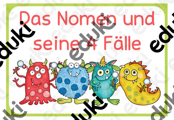 Die vier Fälle des Nomens Tafelmaterial – Unterrichtsmaterial im Fach ...