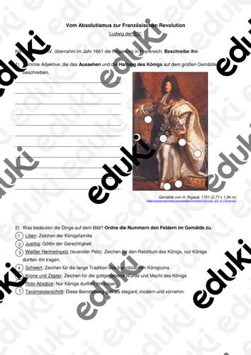 arbeitsblatt zur beschreibung ludwig xiv 1 Steckbrief Ludwig Xiv Arbeitsblatt
Arbeitsblatt zur Beschreibung Ludwig XIV – Unterrichtsmaterial im Fach