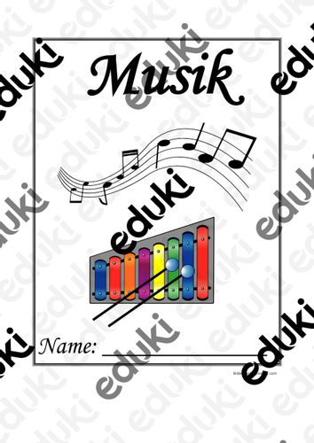 Deckblatt für die Musikmappe – Unterrichtsmaterial im Fach Musik