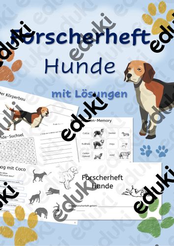 Forscherheft zum Thema Hunde – Unterrichtsmaterial im Fach Sachunterricht