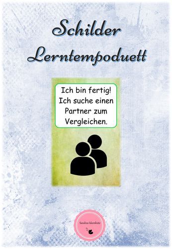 Karten "Ich bin fertig" (Lerntempoduett) – Unterrichtsmaterial im Fach Karten "Ich bin fertig" (Lerntempoduett) – Unterrichtsmaterial im Fach