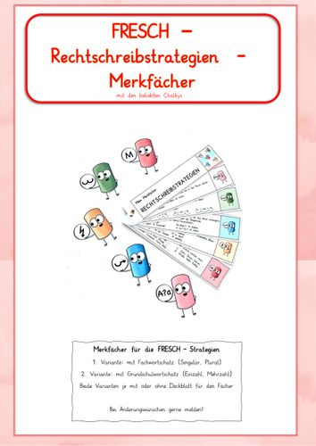 FRESCH-Strategien Fächer Chalkys - Rechtschreibstrategien ...