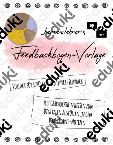 Feedbackbogen-Vorlage für Lehrer- und Schülerfeedback ...