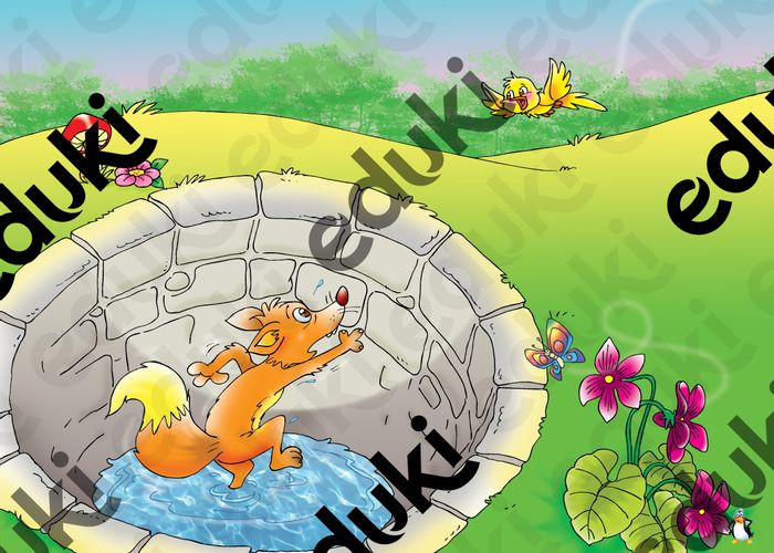 Der Fuchs und die Ziegenbock/Kamishibai/Erzähltheater/Fabel/Tafelbilder Unterrichtsmaterial im Der Fuchs und die Ziegenbock/Kamishibai/Erzähltheater/Fabel/Tafelbilder Unterrichtsmaterial im