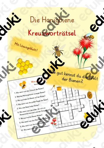 Honigbiene - Kreuzworträtsel | die Welt der Bienen