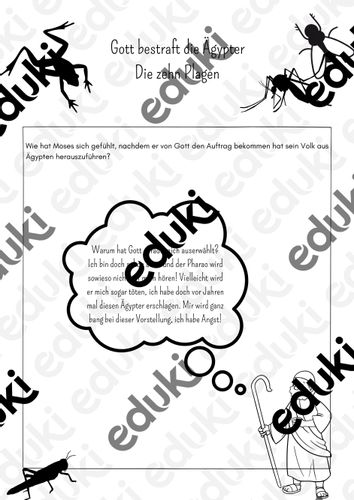 Gott bestraft die Ägypter Die zehn Plagen – Unterrichtsmaterial im Fach