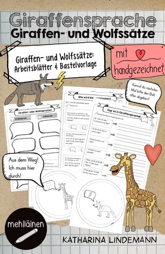 Giraffensprache | Giraffen-und Wolfssätze unterscheiden – Unterrichtsmaterial im Fach ...
