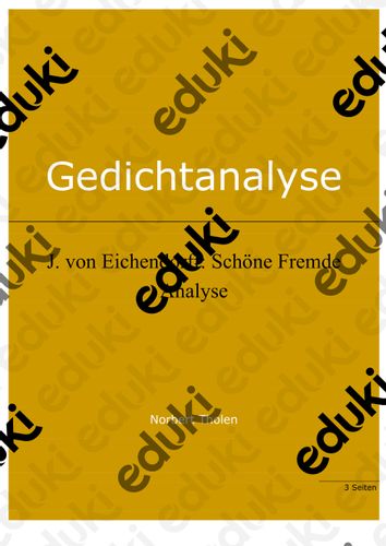 Joseph von Eichendorff: Schöne Fremde - Gedichtanalyse ...