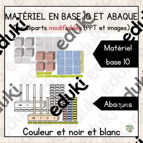 Abaques et matériel base 10 modifiables - Ressource pédagogique pour ...