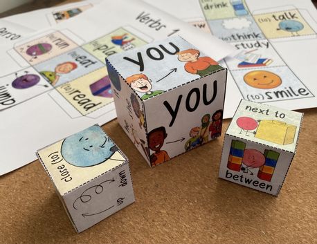 Bild in der Beschreibung des Unterrichtsmaterials Personal Pronouns Dice / DIY Cubes / Würfel von Doodleteacher #1
