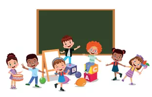 Happy students 