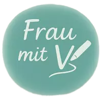 Frau mit V