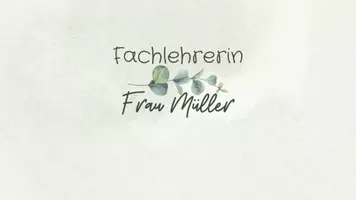 Fachlehrerin Frau Müller