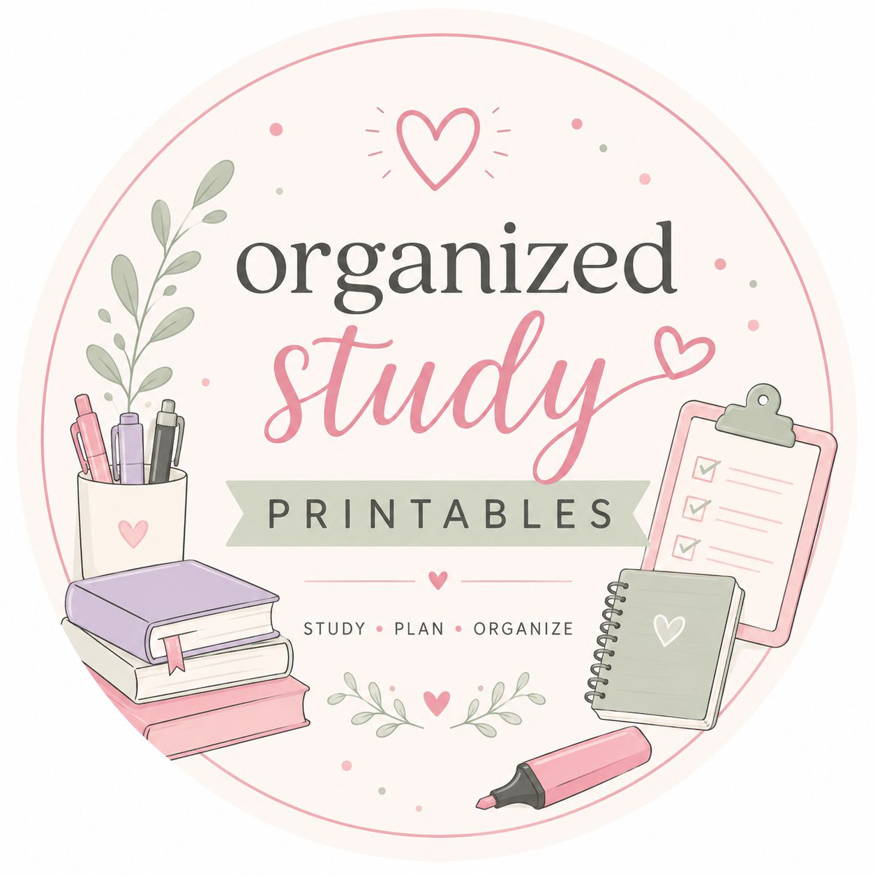 Organized.Study.Printable